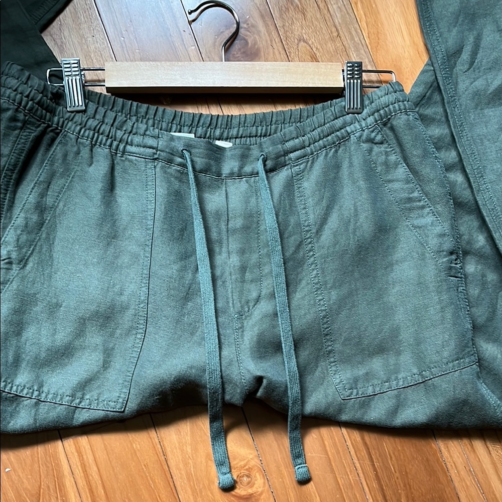 Linen Green Pants- like new